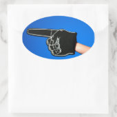 Sticker Ovale No 1 Doigt en mousse (Sac)