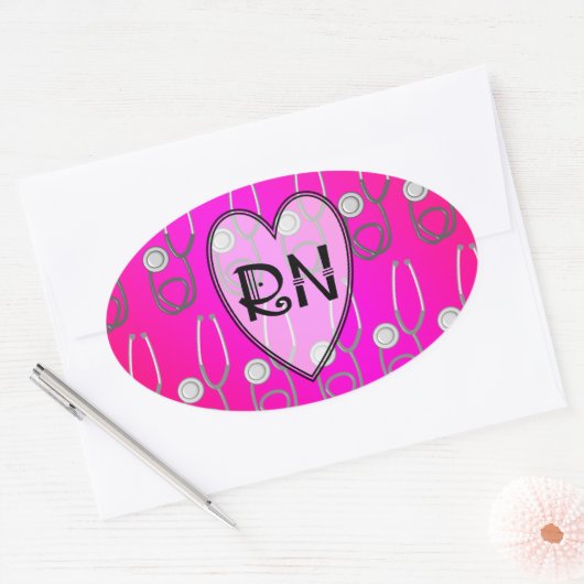 Sticker Ovale No Stethoscope (Enveloppe)