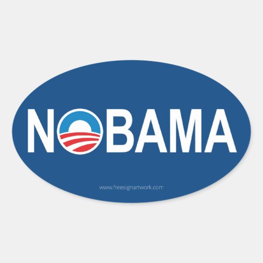 STICKER OVALE NOBAMA (Devant)