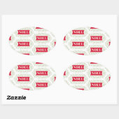 Sticker Ovale noël (Feuille)