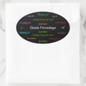 Sticker Ovale Noël Danois Glade Feriedage (Sac)