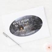 Sticker Ovale Noël rustique (Enveloppe)