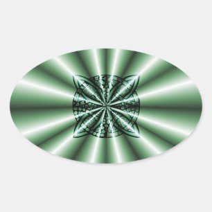 Sticker Ovale Noeud métallique Celtique customisé vert