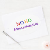 Sticker Ovale NOHO Massachusetts (Enveloppe)