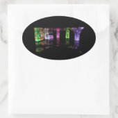 Sticker Ovale Nom Betty en lumières 3D (Sac)