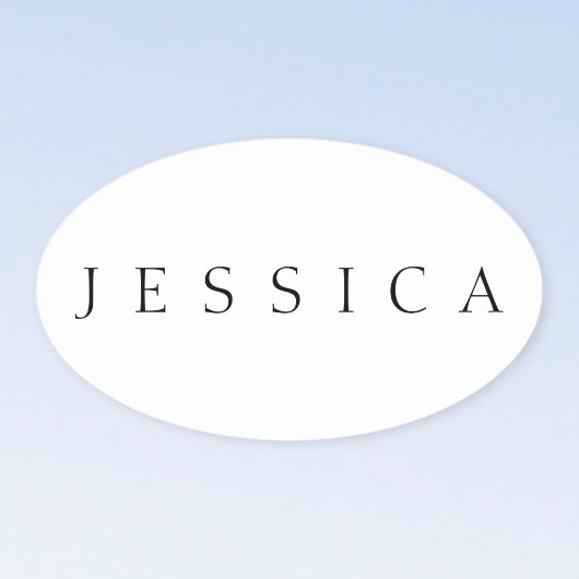 Sticker Ovale Nom classique (ou mot)