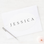 Sticker Ovale Nom classique (ou mot) (Enveloppe)