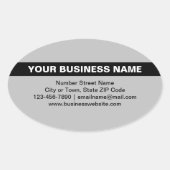 Sticker Ovale Nom commercial en surbrillance sur l'autocollant g (Devant)