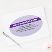 Sticker Ovale Nom commercial en surbrillance sur l'autocollant v (Enveloppe)