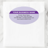 Sticker Ovale Nom commercial en surbrillance sur l'autocollant v (Sac)