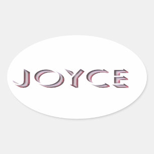 Sticker Ovale Nom d'autocollant de Joyce