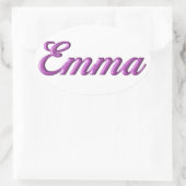 Sticker Ovale Nom de l'autocollant Emma (Sac)