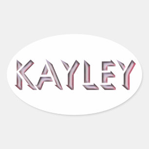 Sticker Ovale Nom de l'autocollant Kayley