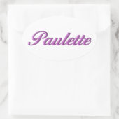 Sticker Ovale Nom de l'autocollant Paulette (Sac)