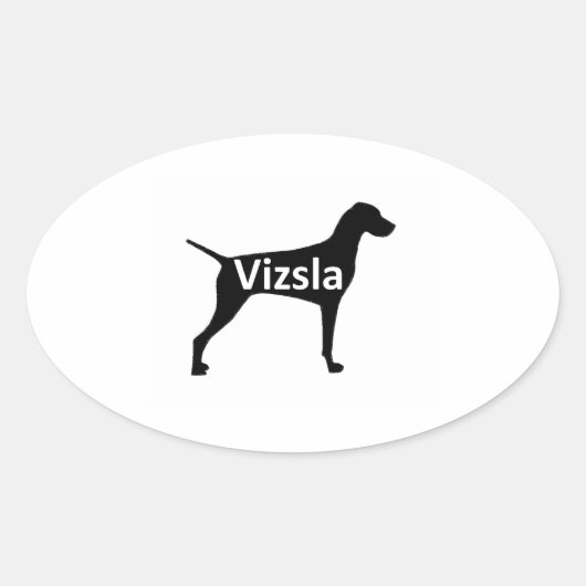 Sticker Ovale Nom de Vizsla silo noir.png (Devant)