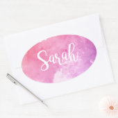Sticker Ovale Nom Sarah (Enveloppe)