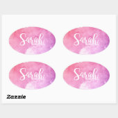 Sticker Ovale Nom Sarah (Feuille)