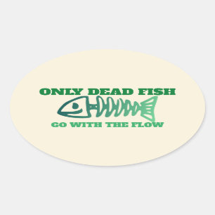 Sticker Ovale Non Conformiste - Ne Pas Aller Avec Le Flux