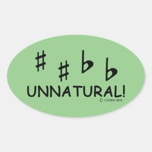 Sticker ovale non naturel