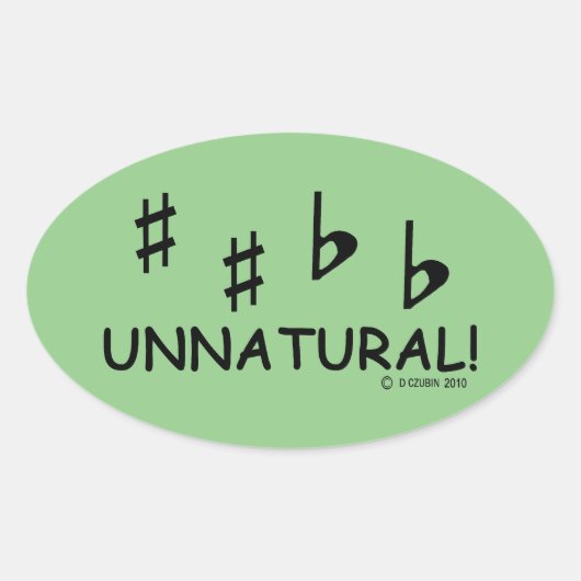 Sticker ovale non naturel (Devant)