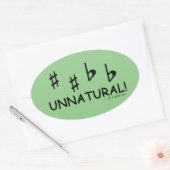 Sticker ovale non naturel (Enveloppe)