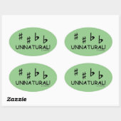 Sticker ovale non naturel (Feuille)