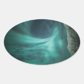 Sticker Ovale Northern Lights Norvège (Devant)