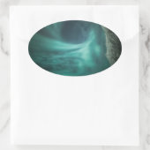 Sticker Ovale Northern Lights Norvège (Sac)