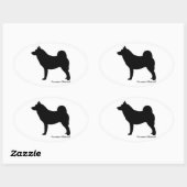 Sticker Ovale Norvégien Elkhound (Feuille)