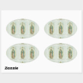 Sticker Ovale Notre Dame de la Guadalupe (Feuille)