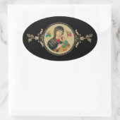 Sticker Ovale Notre mère de l'aide perpétuelle (Sac)