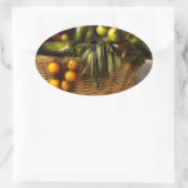 Sticker Ovale Nourriture - Veggie - Conseils sur les dimensions (Sac)