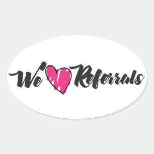 Sticker Ovale Nous aimons les références