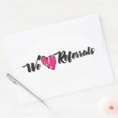 Sticker Ovale Nous aimons les références (Enveloppe)