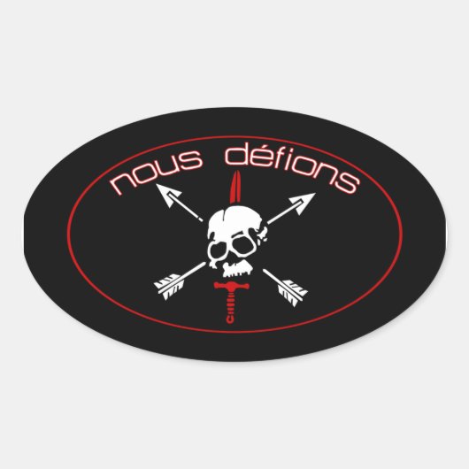 Sticker Ovale Nous Defions (Devant)