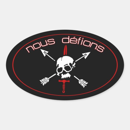 Sticker Ovale Nous Defions (Devant)