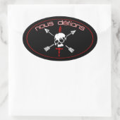 Sticker Ovale Nous Defions (Sac)