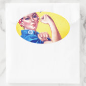 Sticker Ovale Nous pouvons le faire Rosie le Riveter (Sac)