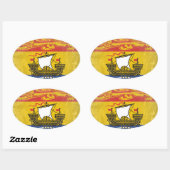 Sticker Ovale Nouveau-Brunswick (Feuille)