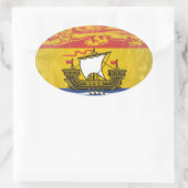 Sticker Ovale Nouveau-Brunswick (Sac)