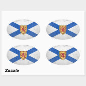 Sticker Ovale Nouvelle-Écosse (Feuille)