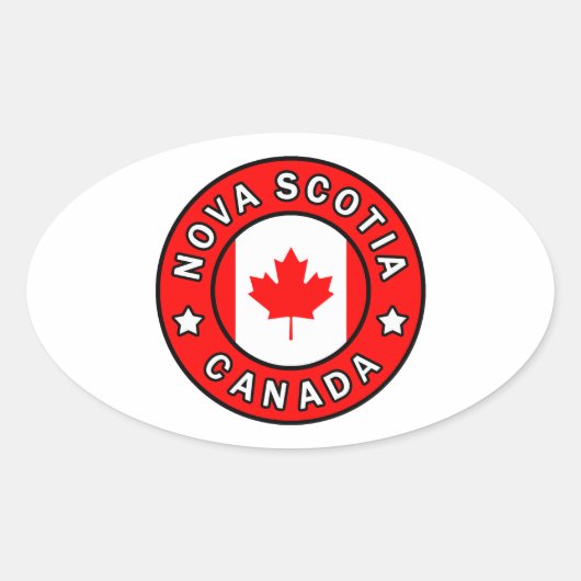 Sticker Ovale Nouvelle-Écosse Canada (Devant)