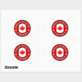Sticker Ovale Nouvelle-Écosse Canada (Feuille)