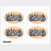 STICKER OVALE NOUVELLE LANGUE MUSICALE / ORCHESTRE DE FERME ANIM (Feuille)