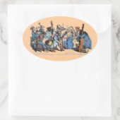 STICKER OVALE NOUVELLE LANGUE MUSICALE / ORCHESTRE DE FERME ANIM (Sac)