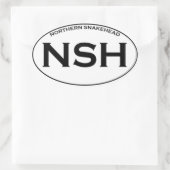 Sticker Ovale NSH - Poisson à tête de couleuvre du Nord (Sac)