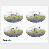 Sticker Ovale nubble d'été (Feuille)