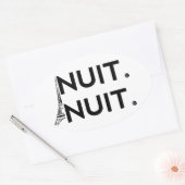 Sticker Ovale Nuit (Enveloppe)