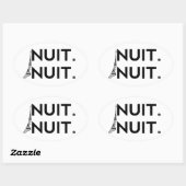Sticker Ovale Nuit (Feuille)