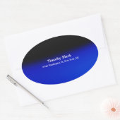 Sticker Ovale Nuit Créative Bleu Élégant Plaine Style Moderne (Enveloppe)